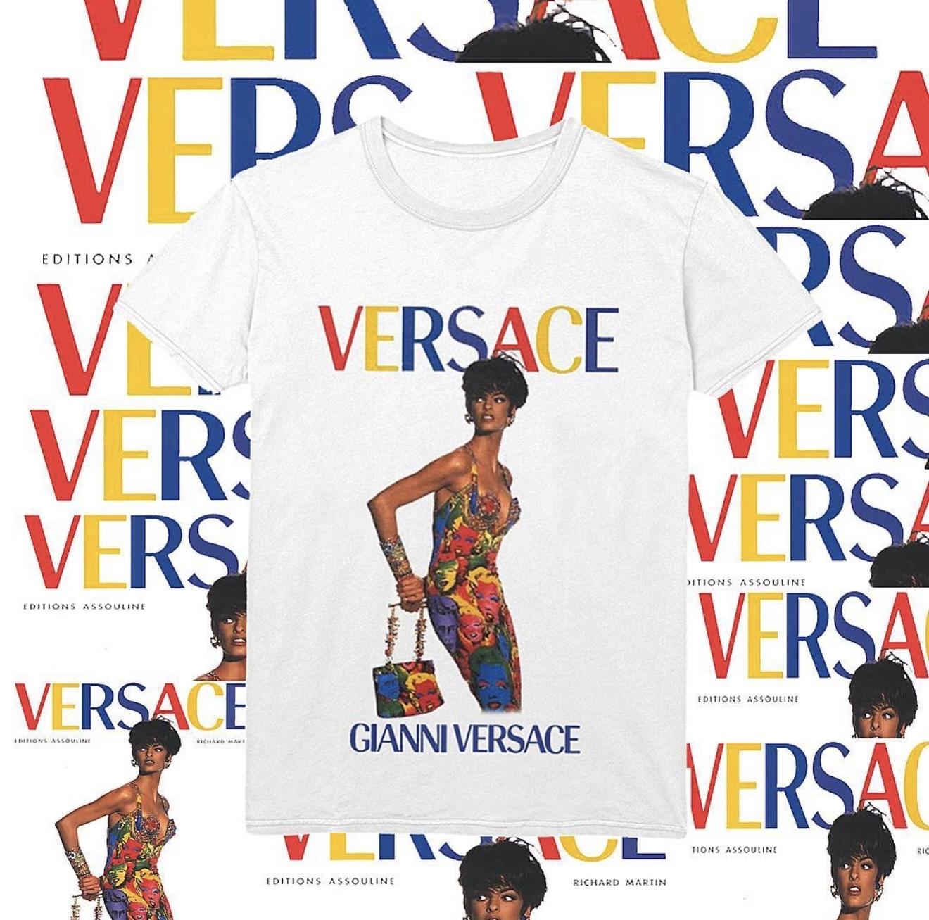 Presentation of a Gianni Versace tribute collection shirt design