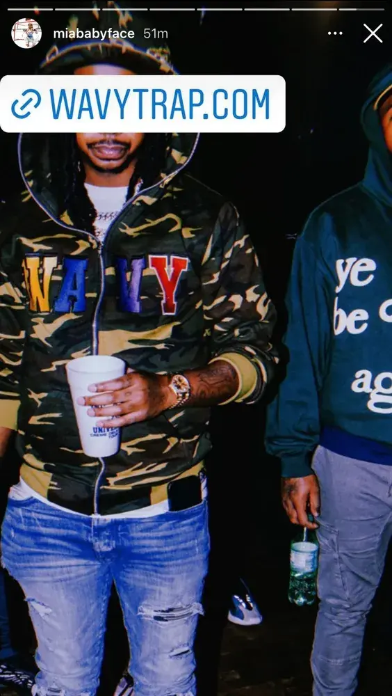 Archived social story showing a WavyTrap.com link over WavyNavy collection imagery.